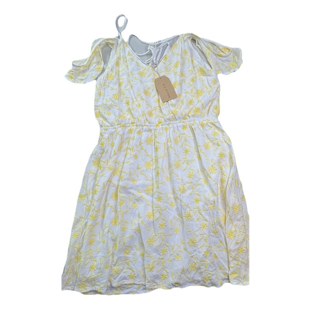 Blu Pepper white yellow floral dress large fairy cottage core Coachella Western